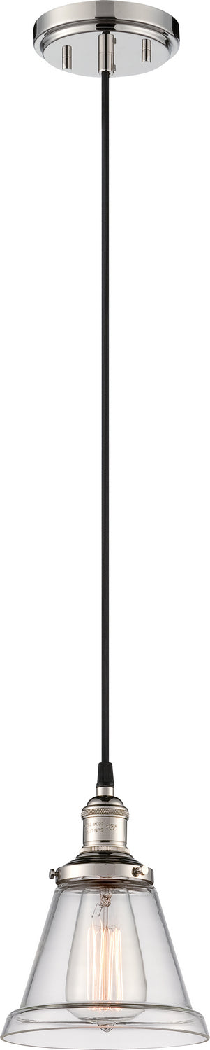 Nuvo Lighting 60-5402 One Light Pendant, Polished Nickel