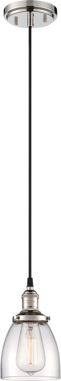 Nuvo Lighting 60-5404 One Light Pendant, Polished Nickel