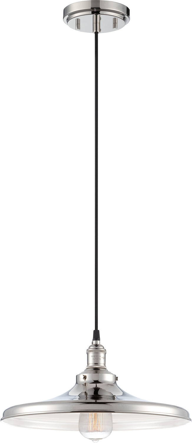 Nuvo Lighting 60-5406 One Light Pendant, Polished Nickel