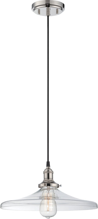 Nuvo Lighting 60-5407 One Light Pendant, Polished Nickel