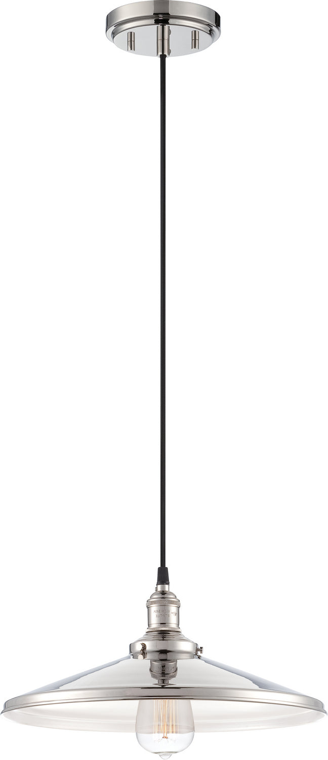 Nuvo Lighting 60-5409 One Light Pendant, Polished Nickel