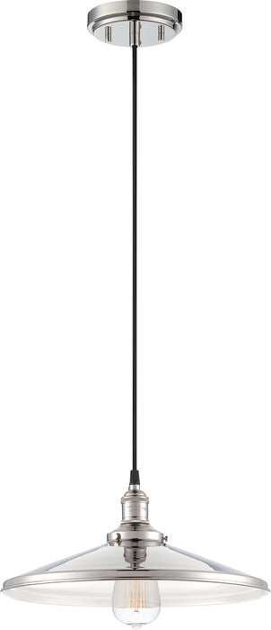 Nuvo Lighting 60-5409 One Light Pendant, Polished Nickel