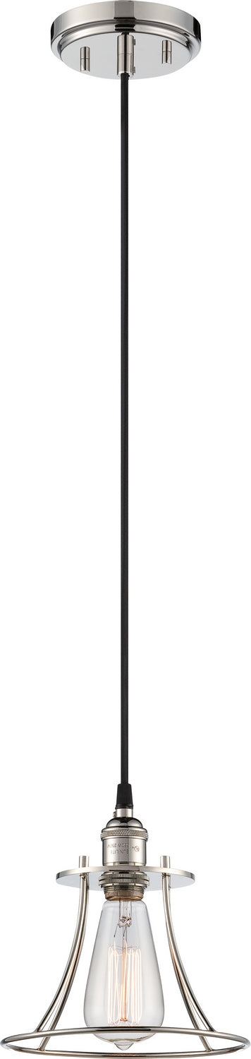 Nuvo Lighting 60-5411 One Light Pendant, Polished Nickel
