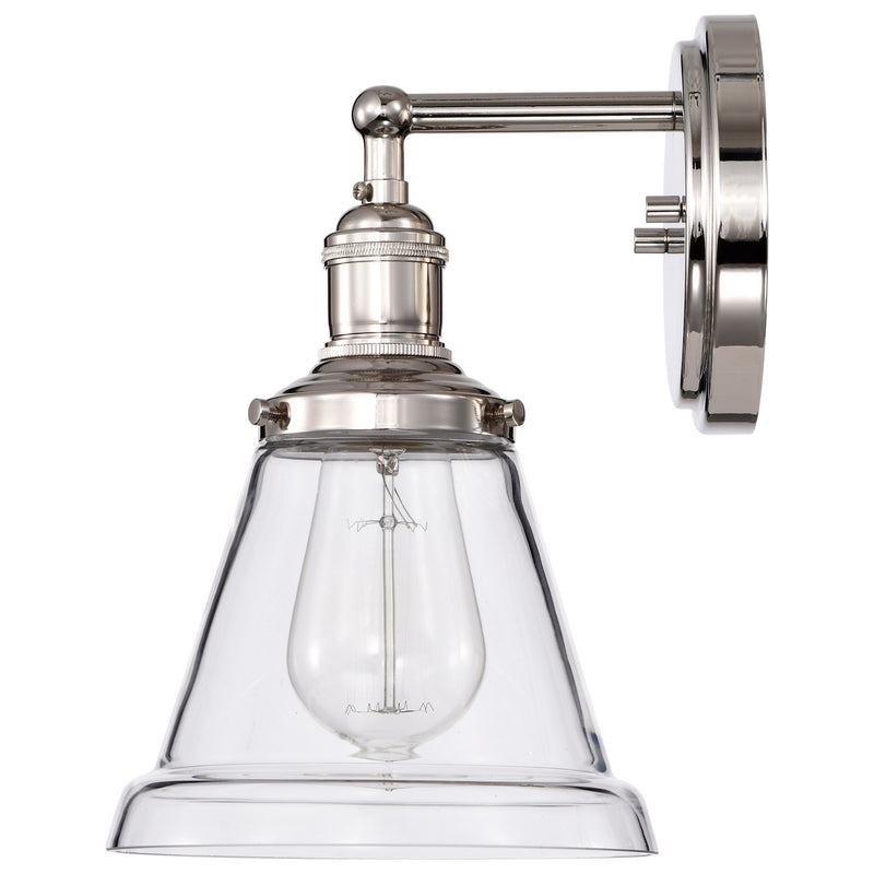 Nuvo Lighting 60-5412 One Light Wall Sconce, Polished Nickel