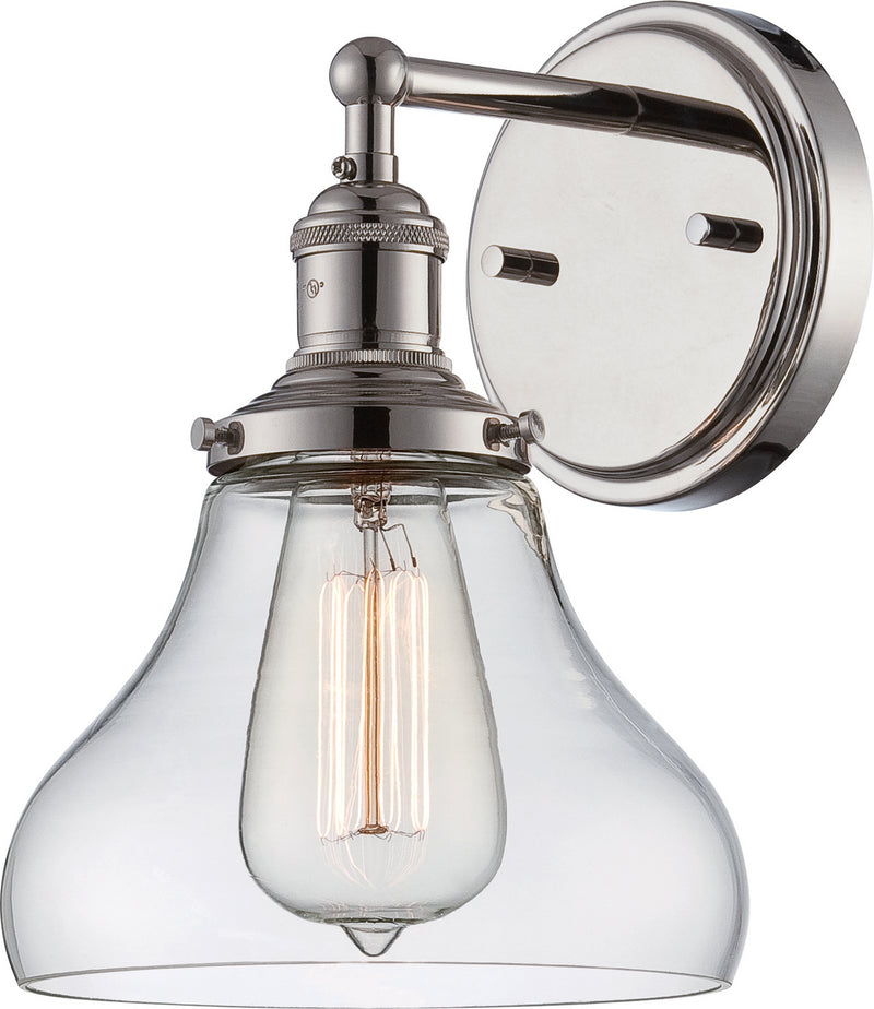 Nuvo Lighting 60-5413 One Light Wall Sconce, Polished Nickel
