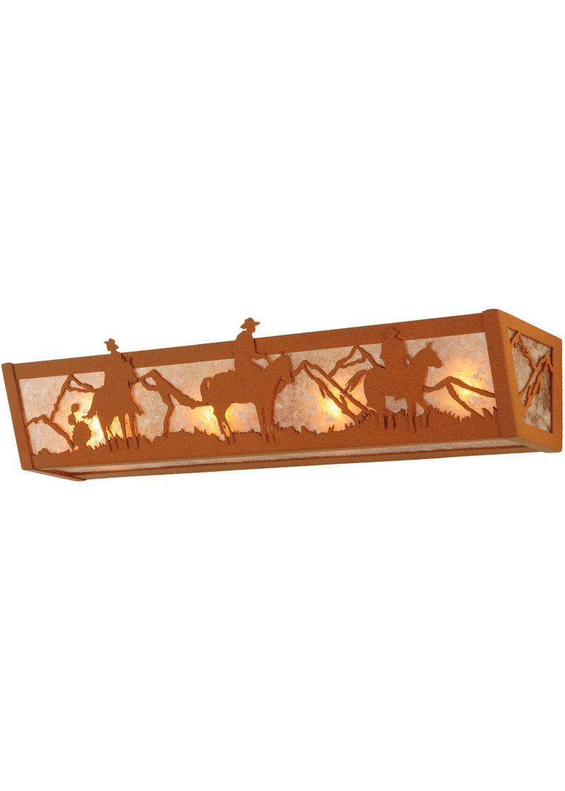 Meyda Tiffany 15496 Four Light Vanity, Rust