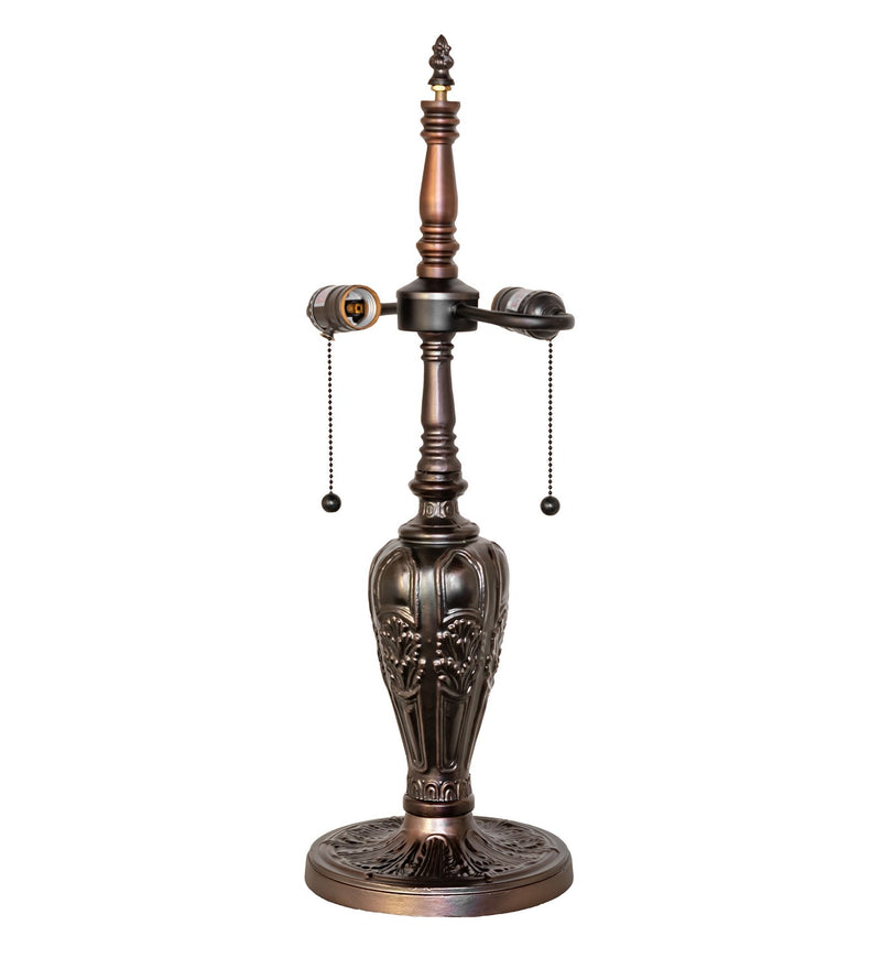 Meyda Tiffany 15554 Two Light Table Base, Mahogany Bronze