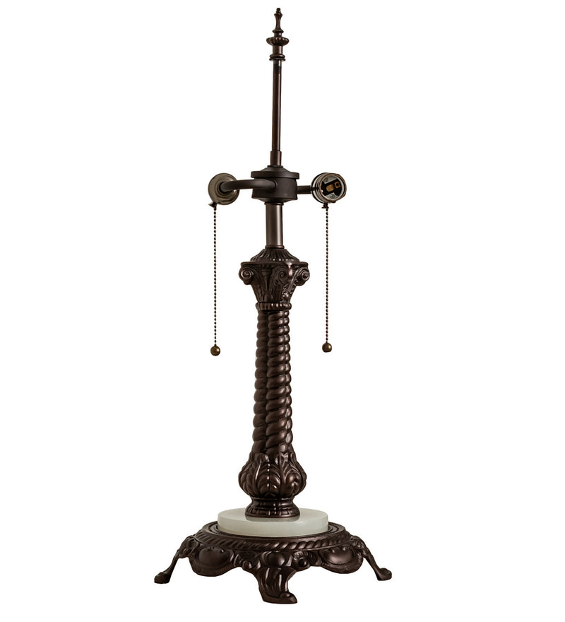 Meyda Tiffany 18653 Two Light Table Base Hardware, Mahogany Bronze