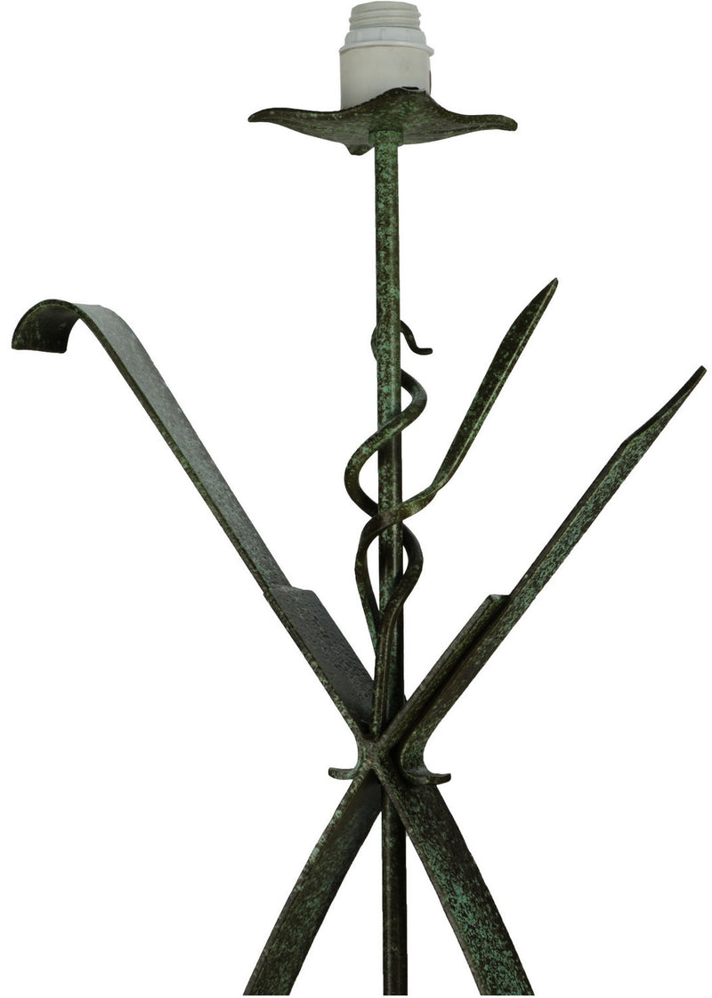 Meyda Tiffany 26949 One Light Torchiere, Tarnished Copper
