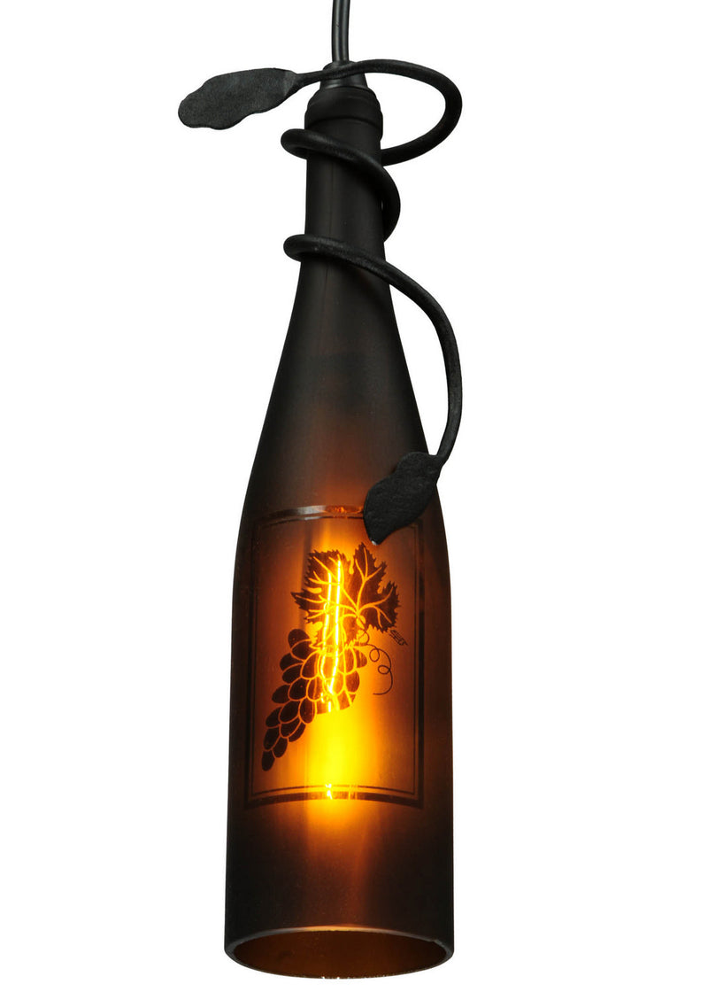 Meyda Tiffany 51120 One Light Mini Pendant, Black Metal