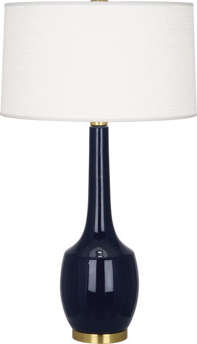 Robert Abbey MB701 One Light Table Lamp, Midnight Blue Glazed Ceramic