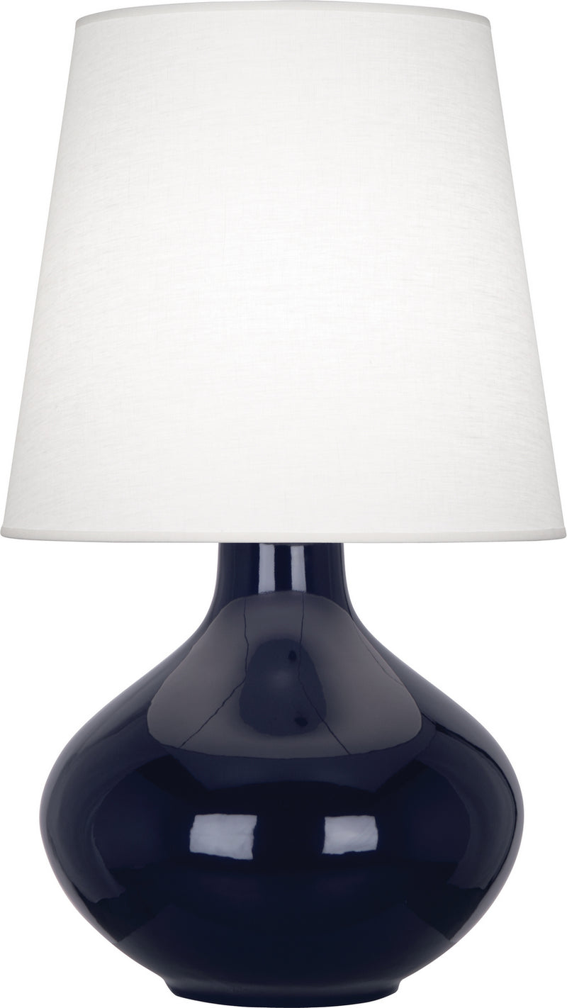 Robert Abbey MB993 One Light Table Lamp, Midnight Blue Glazed Ceramic