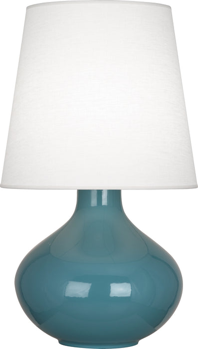Robert Abbey OB993 One Light Table Lamp, Steel Blue Glazed Ceramic