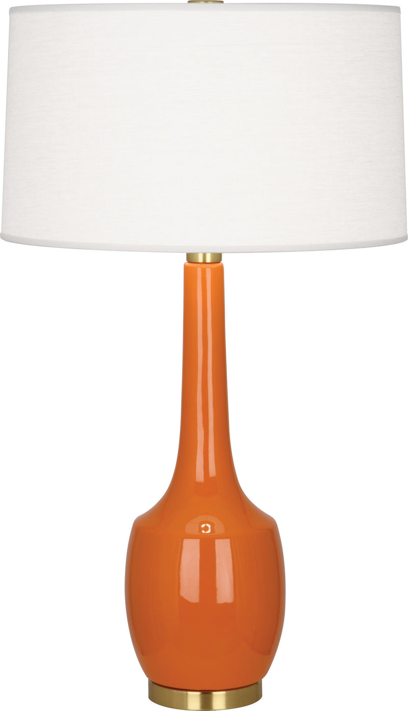 Robert Abbey PM701 One Light Table Lamp, Pumpkin Glazed Ceramic