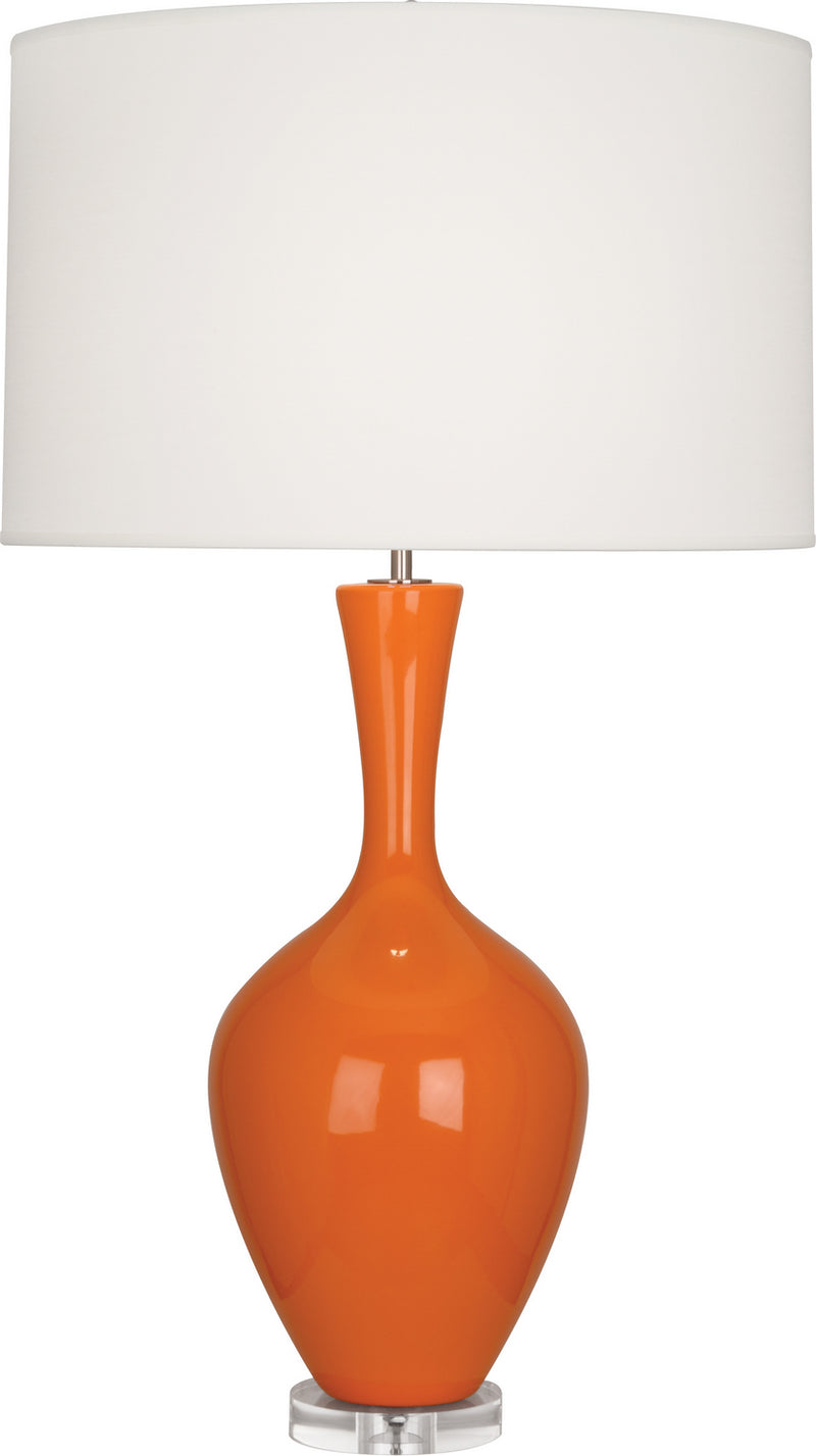 Robert Abbey PM980 One Light Table Lamp, Pumpkin Glazed Ceramic