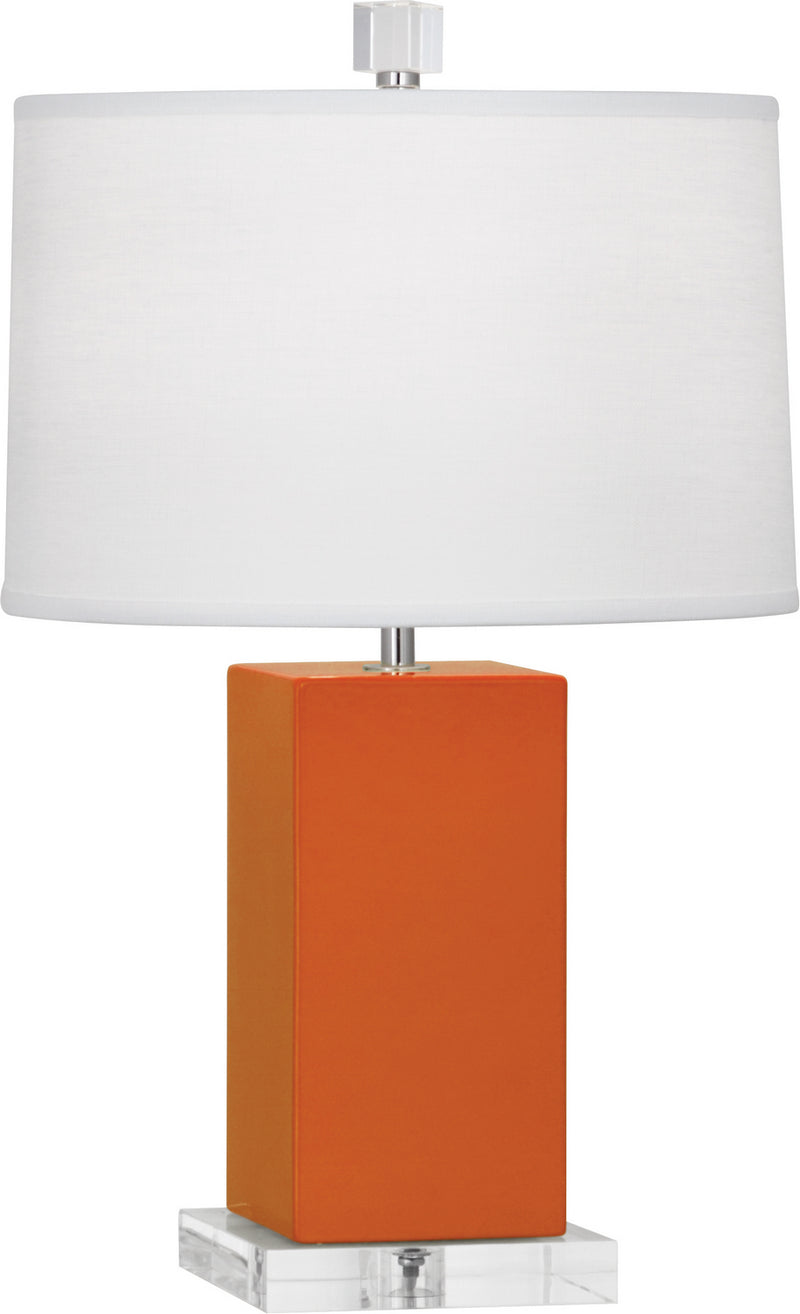 Robert Abbey PM990 One Light Accent Lamp, Pumpkin Glazed Ceramic