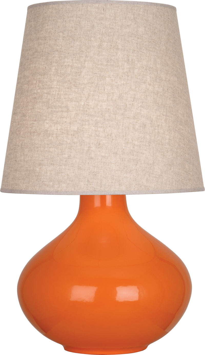Robert Abbey PM991 One Light Table Lamp, Pumpkin Glazed Ceramic