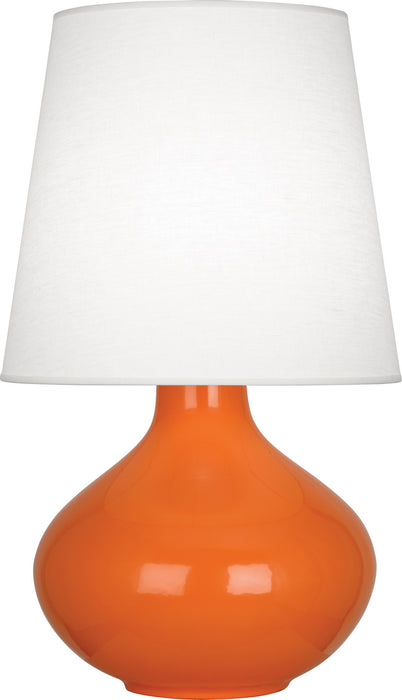 Robert Abbey PM993 One Light Table Lamp, Pumkin Glazed Ceramic