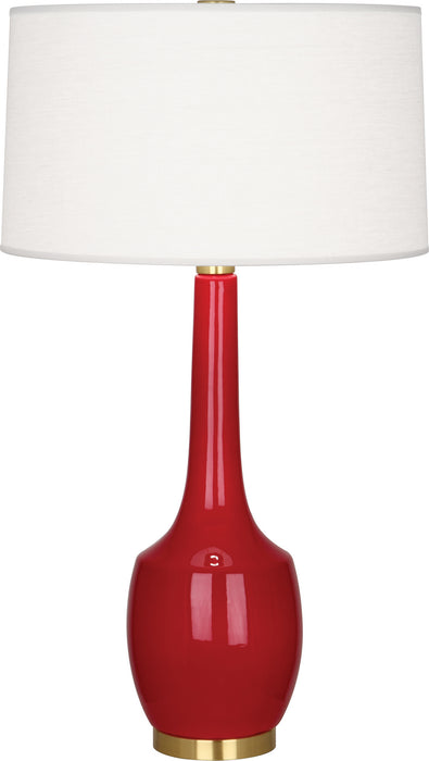 Robert Abbey RR701 One Light Table Lamp, Ruby Red Glazed Ceramic