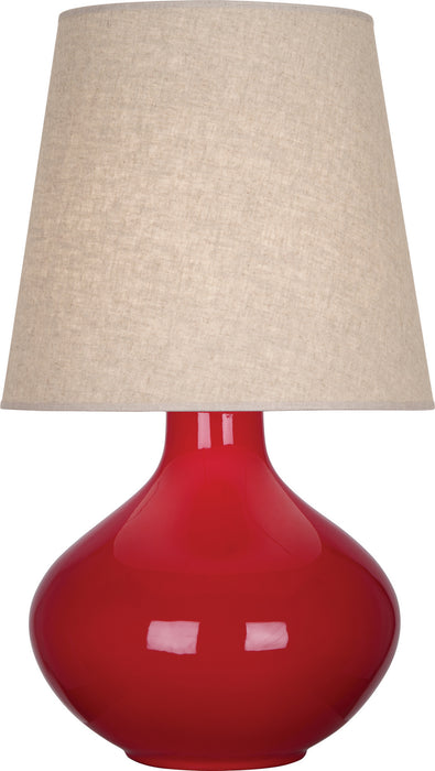 Robert Abbey RR991 One Light Table Lamp, Ruby Red Glazed Ceramic