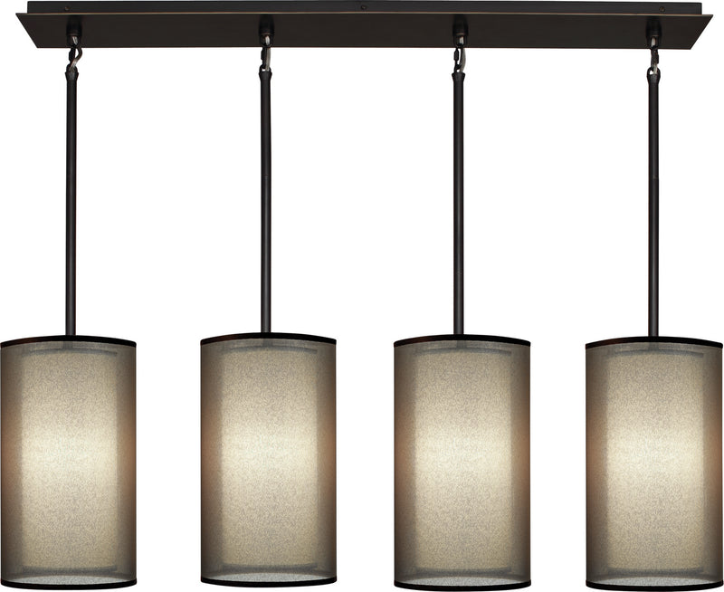 Robert Abbey Z2155 Four Light Chandelier, Deep Patina Bronze