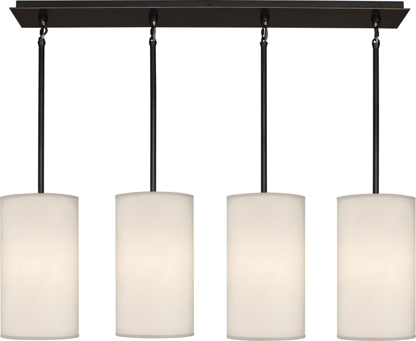 Robert Abbey Z2156 Four Light Chandelier, Deep Patina Bronze