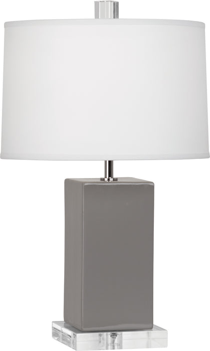 Robert Abbey ST990 One Light Accent Lamp, Smoky Taupe Glazed Ceramic