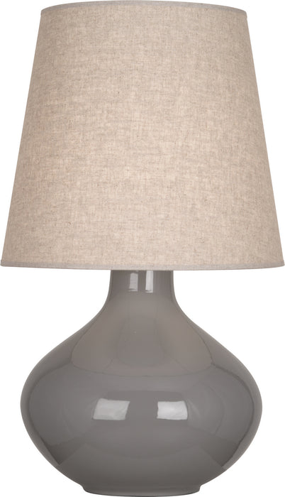 Robert Abbey ST991 One Light Table Lamp, Smoky Taupe Glazed Ceramic