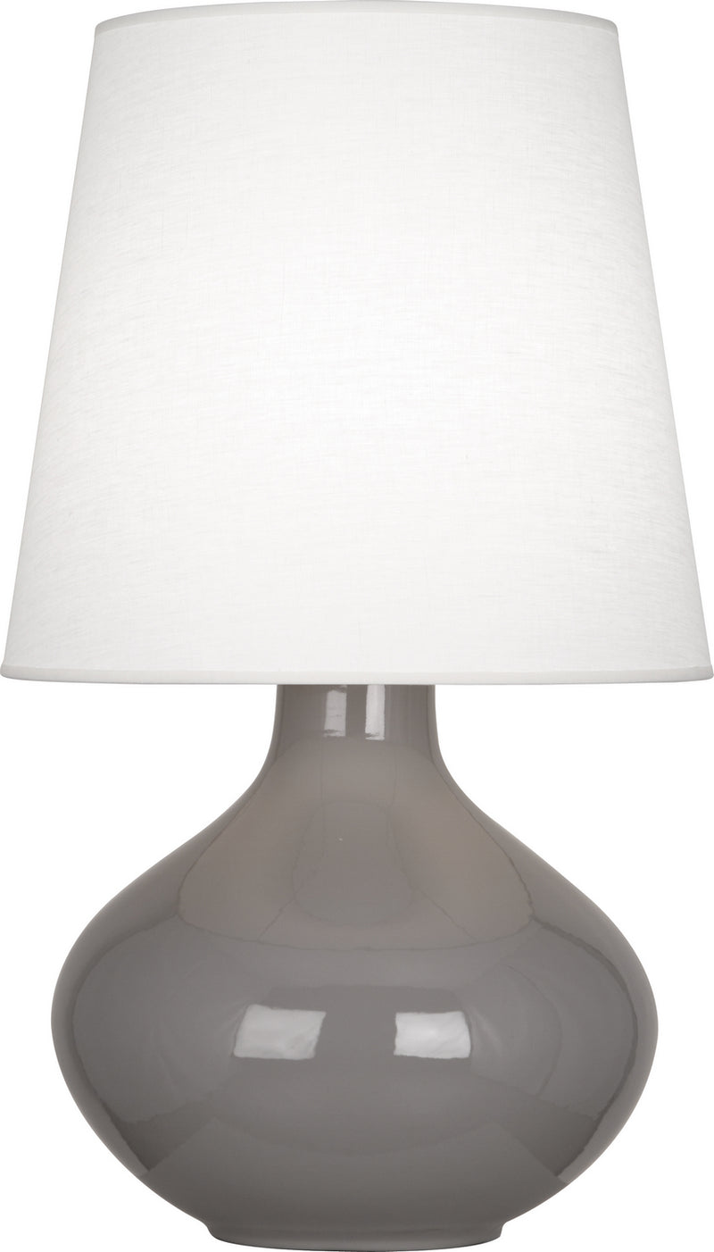 Robert Abbey ST993 One Light Table Lamp, Smoky Taupe Glazed Ceramic