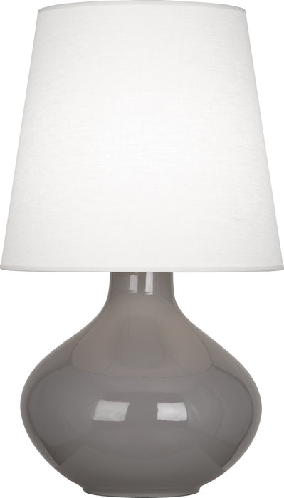 Robert Abbey ST993 One Light Table Lamp, Smoky Taupe Glazed Ceramic