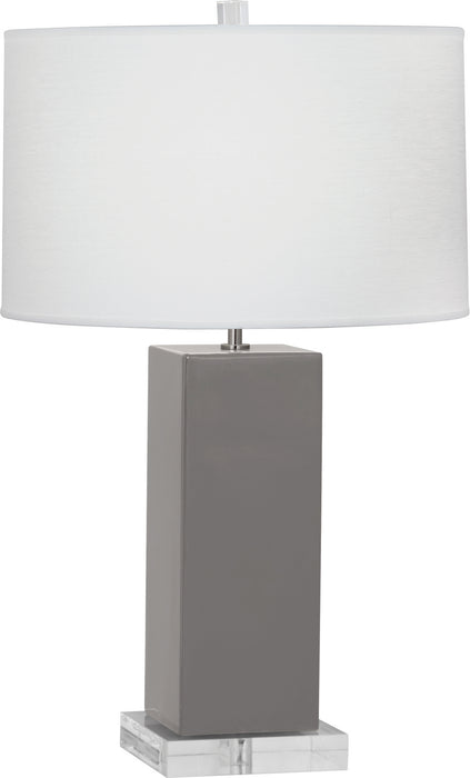 Robert Abbey ST995 One Light Table Lamp, Smoky Taupe Glazed Ceramic