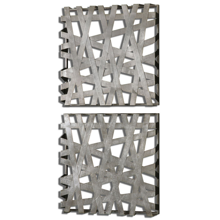 Uttermost 07676 Wall Art, Silver Leaf