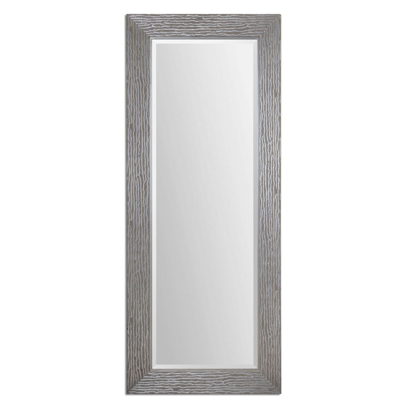 Uttermost 14474 Mirror, Metallic Silver w/Heavy Taupe Gray