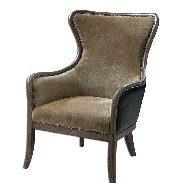 Uttermost 23158 Chair, Hand Rubbed, Weathered Pine