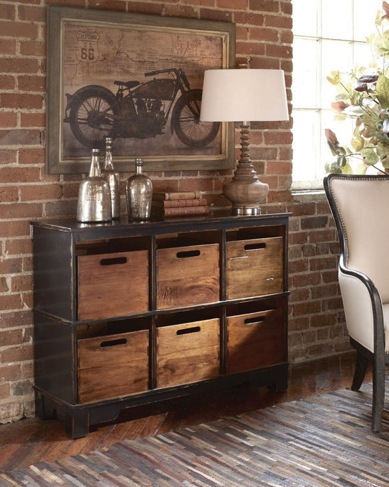 Uttermost 25589 Hobby Cupboard, Black and Mahogany