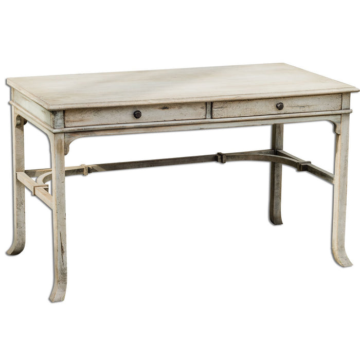 Uttermost 25602 Desk, Aged White