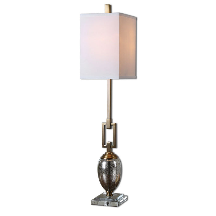 Uttermost 29338-1 One Light Buffet Lamp, Speckled Mercury Glass w/Coffee Bronze