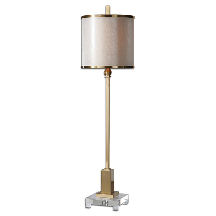Uttermost 29940-1 One Light Buffet Lamp, Brushed Brass