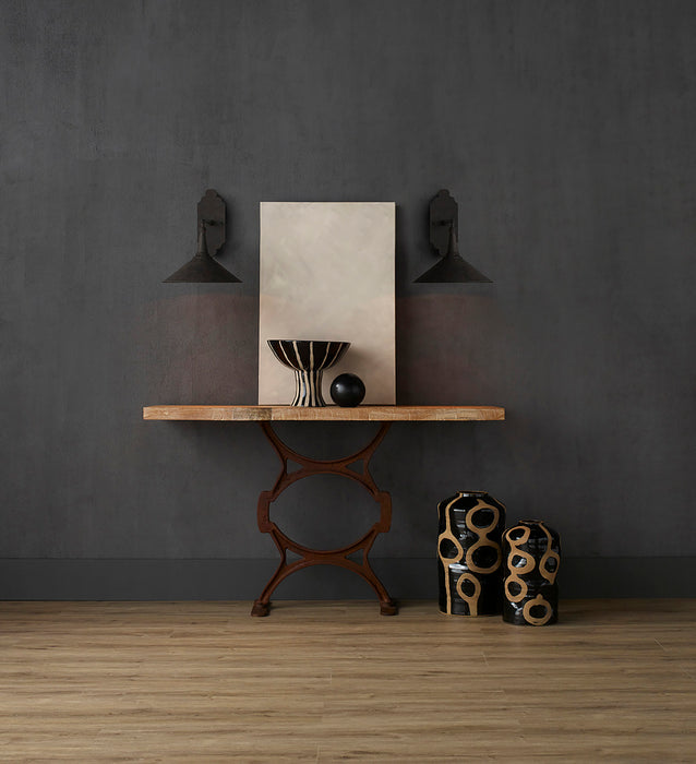 Currey and Company 5151 One Light Wall Sconce, MolÃ© Black/Antique Mirror