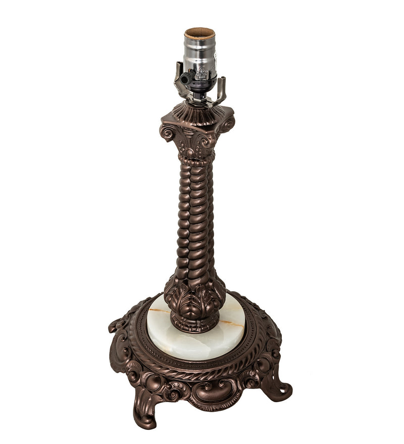 Meyda Tiffany 10483 One Light Table Base, Mahogany Bronze