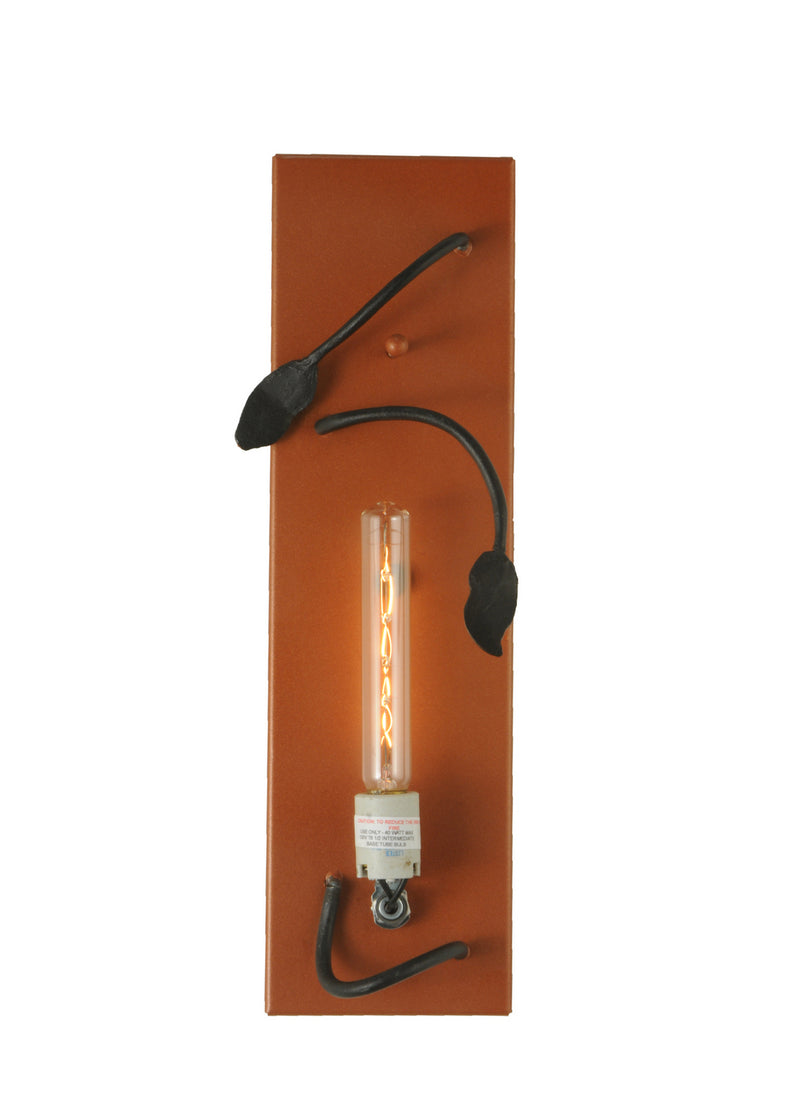Meyda Tiffany 105635 One Light Wall Sconce, Copper Metallic/Black Cherry