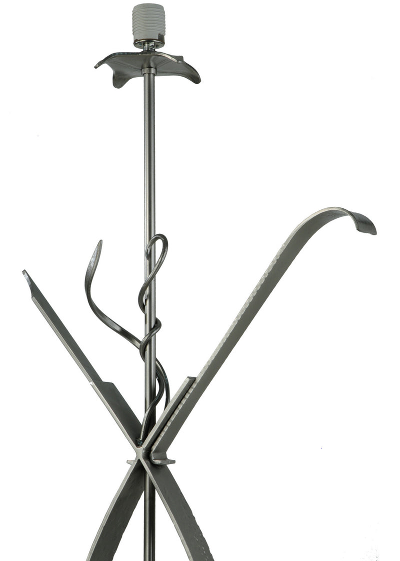 Meyda Tiffany 107837 One Light Floor Base, Nickel