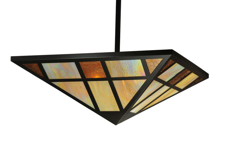 Meyda Tiffany 109360 Four Light Inverted Pendant, Timeless Bronze