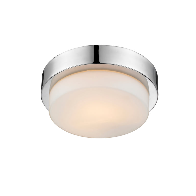 Golden 1270-09 CH One Light Flush Mount, Chrome