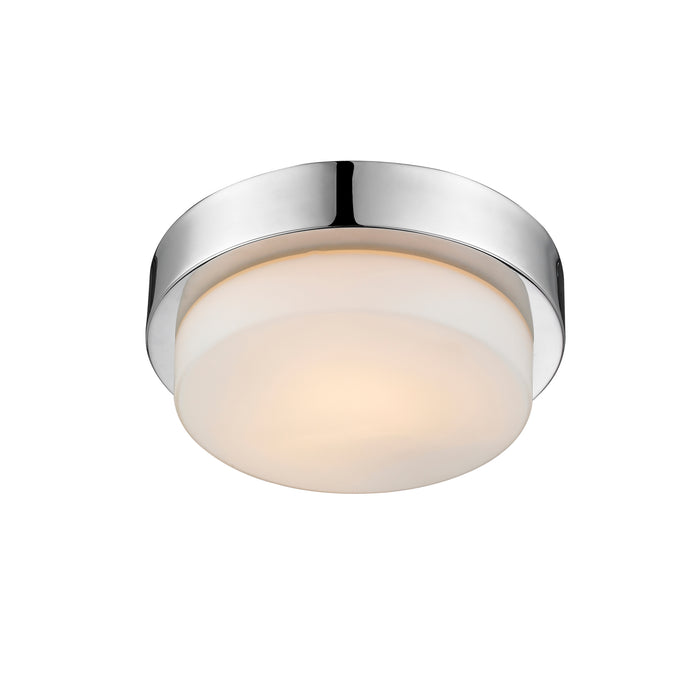 Golden 1270-09 CH One Light Flush Mount, Chrome