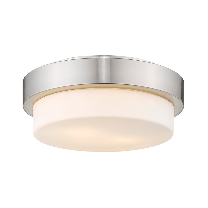 Golden 1270-11 PW Two Light Flush Mount, Pewter