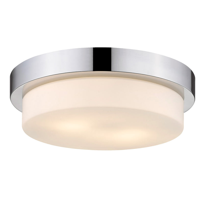 Golden 1270-13 CH Two Light Flush Mount, Chrome