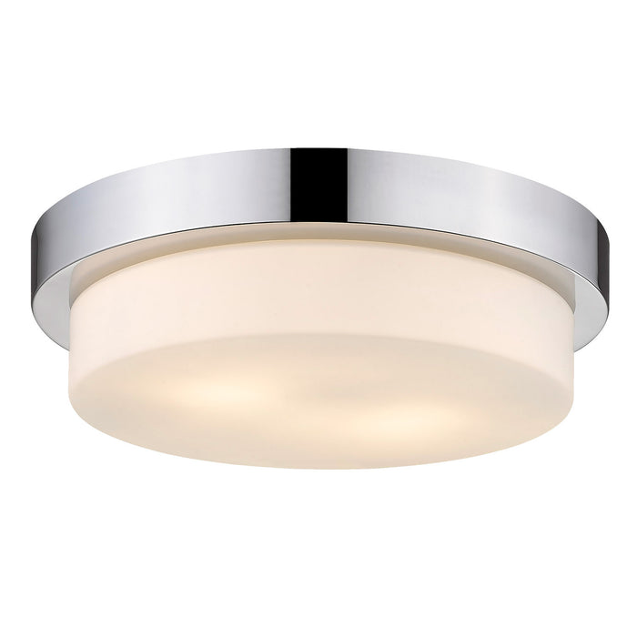 Golden 1270-13 CH Two Light Flush Mount, Chrome
