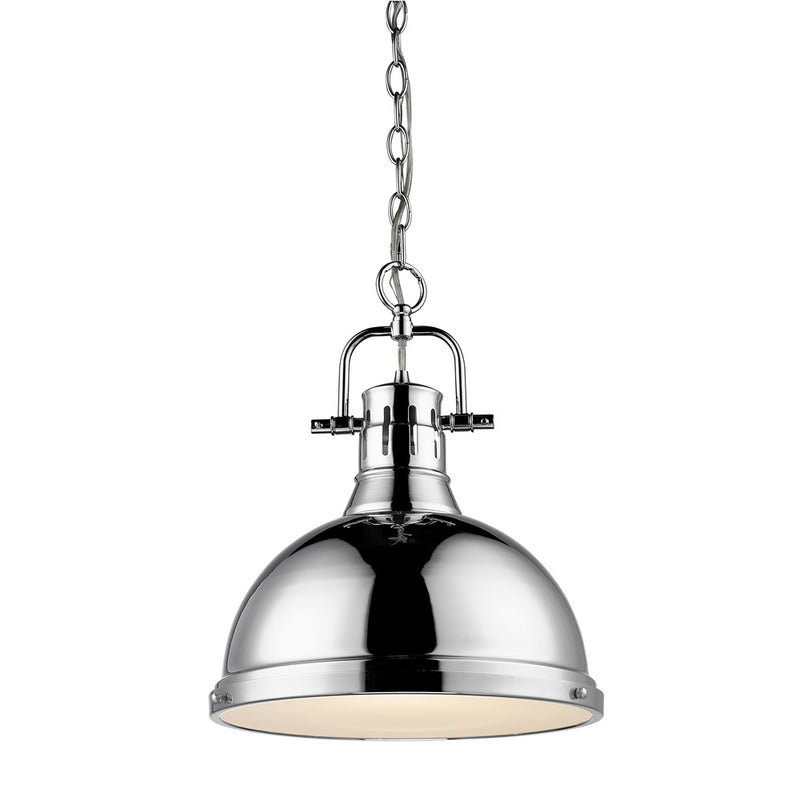 Golden 3602-L CH-CH One Light Pendant, Chrome