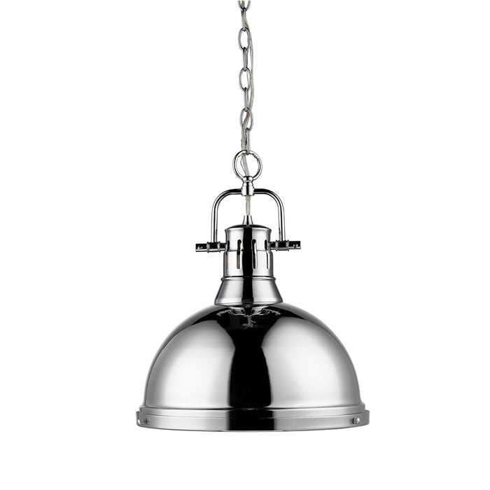 Golden 3602-L CH-CH One Light Pendant, Chrome